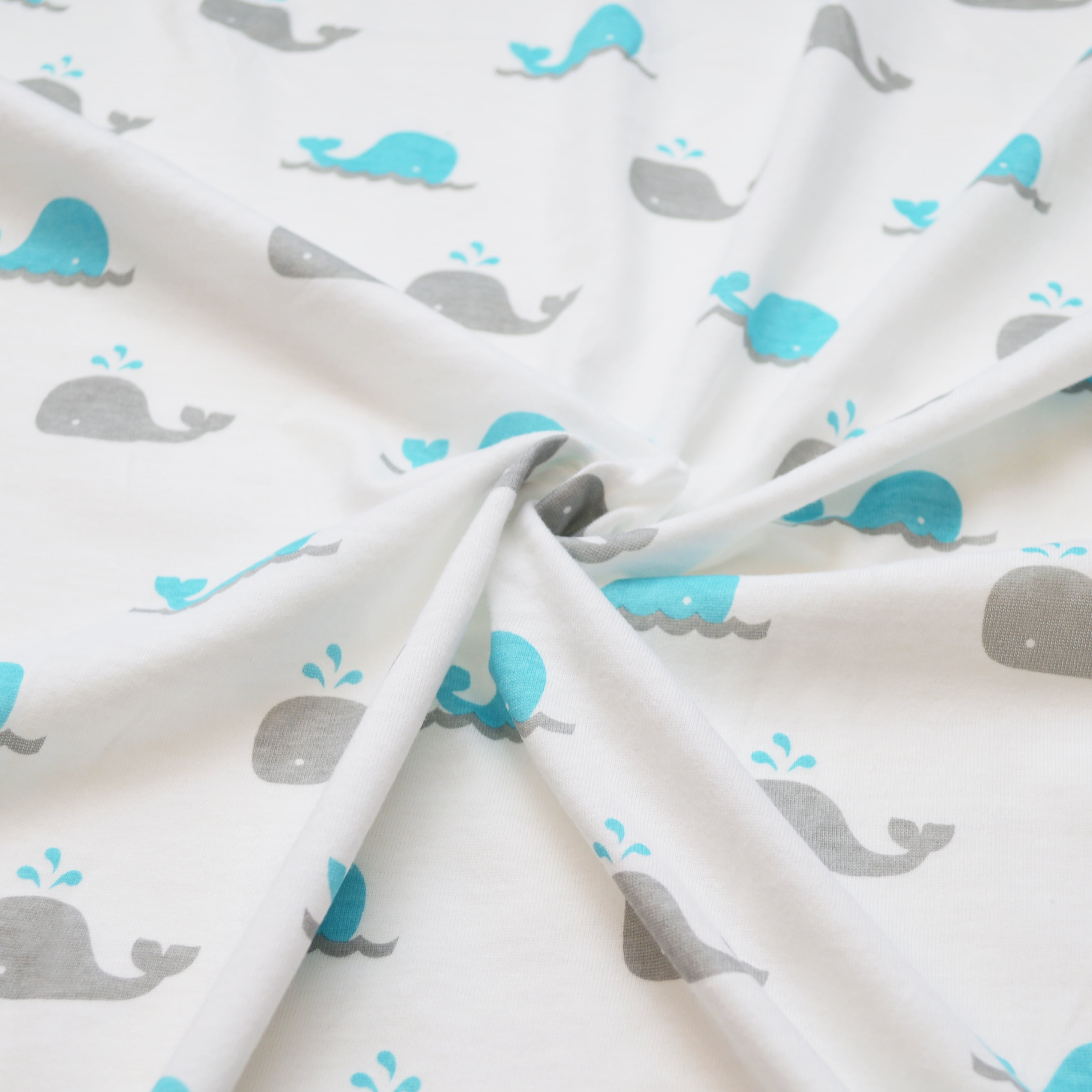 Soft Breathable American Baby Company Printed 100/% Natural Cotton Jersey Knit Fitted Contoured Changing Table Pad Cover Aqua Whale for Boys and Girls