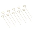 thumbnail image 1 of Unique Bargains 4.7 Inch Metal Wire Place Card Holder, 30 Pack Photo Picture Floral Picks Heart Shape Clips DIY, Gold Tone, 1 of 4