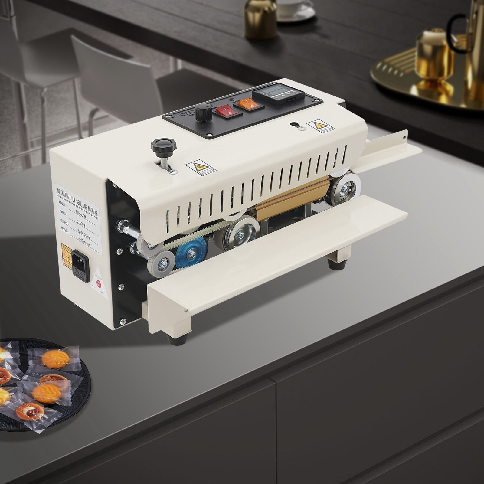 Vacuum Sealers, Automatic Continuous Bag Sealer, Commercial Sealing Machine, Iron & Stainless Steel, for Food Packaging, Factory