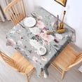 thumbnail image 2 of Pioneer Flower Floral Print Pattern Square Tablecloth,Waterproof Square Table Cover,Wipeable Spillproof Washable Table Cover for Home Kitchen Party Decor 42"X42"(107x107cm), 2 of 6