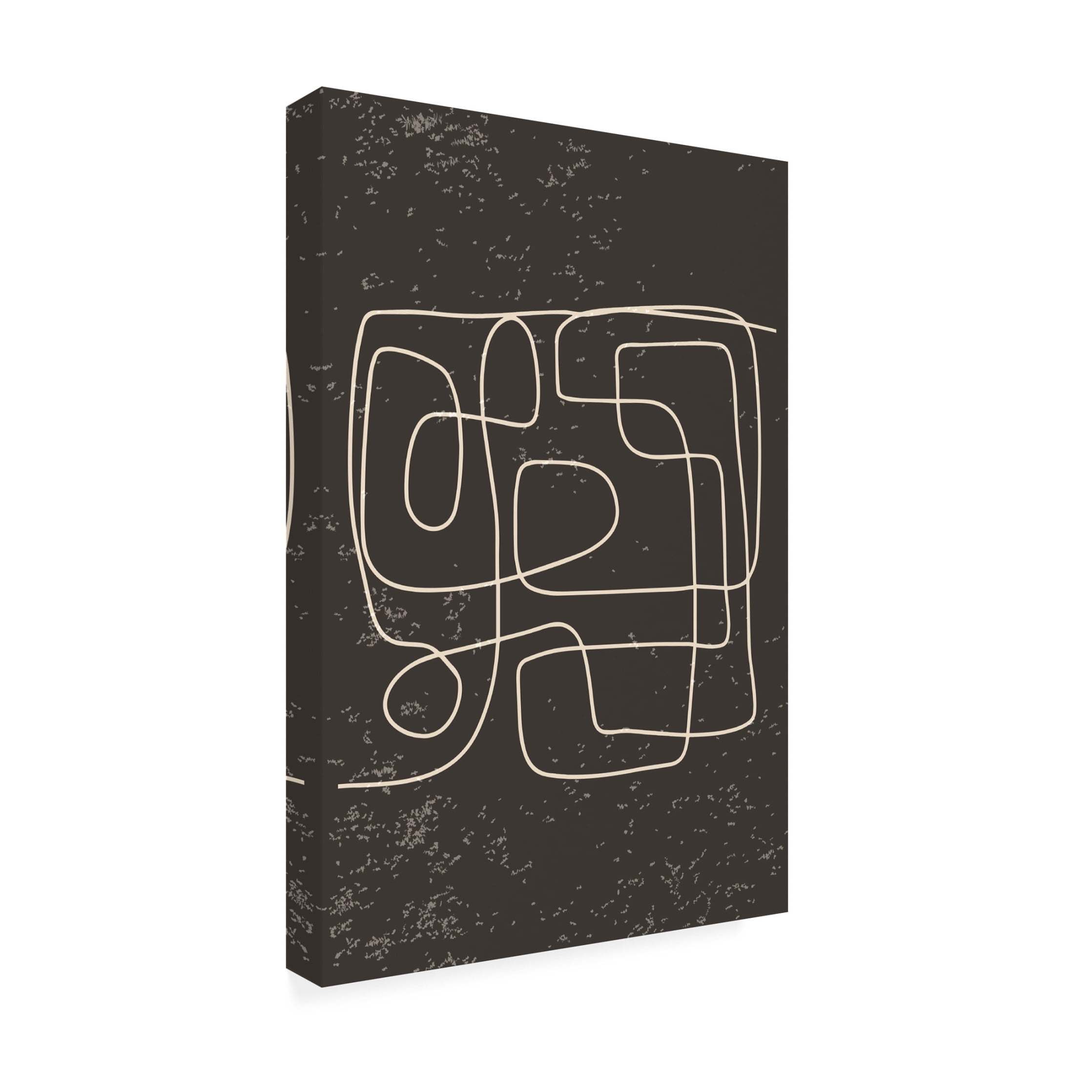 Trademark Fine Art jay stanley  Black and White One Line 2 Canvas Wall Art