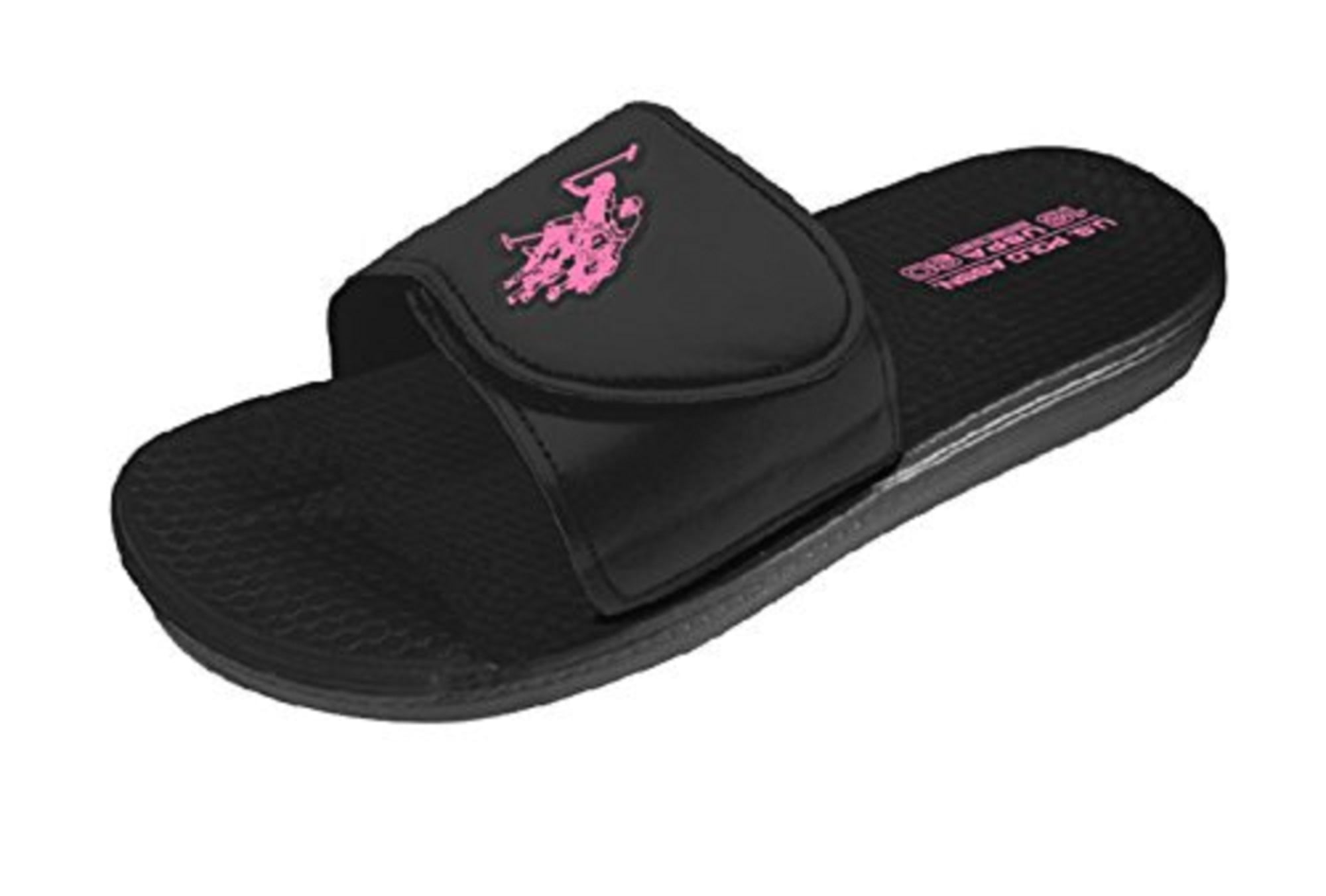 black polo sandals