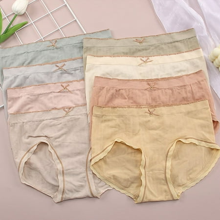 

kpoplk Panties For Women Underwear for Women Cotton High Waist Panties Full Coverage Briefs Soft Strech Ladies Breathable Panties(Blue)