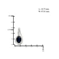 thumbnail image 3 of 1.34 Carat Sapphire Gemstone and Accent White Diamond Women's Sterling Silver Earrings, 3 of 3