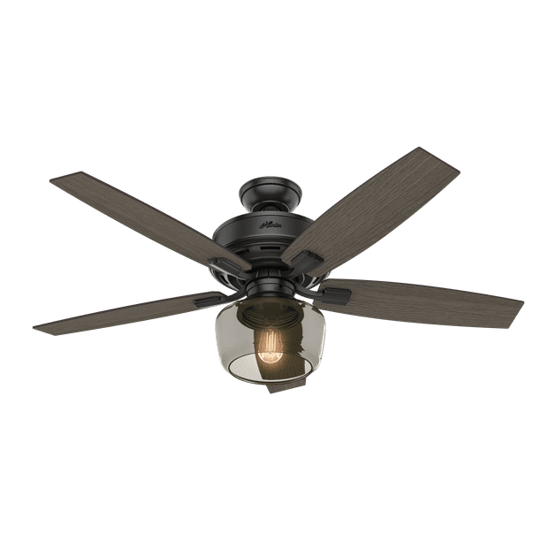 Hunter Bennett 52 Ceiling Fan With Led Light And Remote Control Matte Black Com - Hunter Ceiling Fan Light Remote Replacement