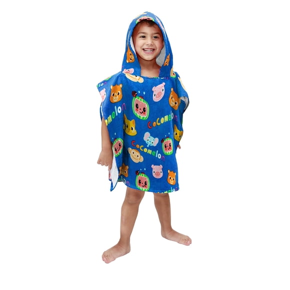 Towel Jay Franco CocoMelon, poncho con capucha, 71 x 71 cm, algodón