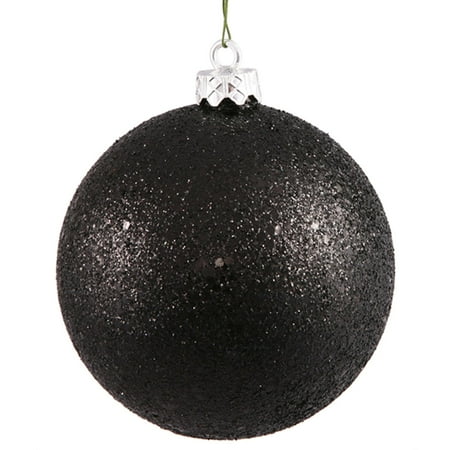 Download Jet Black Holographic Glitter Shatterproof Christmas Ball ...