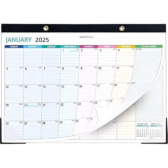 CCOCC 2025-2026 Desk Calendar -Jan 2025 -Jun 2026,18 Monthly Desk Calendar,Large Desk Calendar,22" x 17",Desk/Wall Calendar with Desk Pad,To-do Lists,Ruled