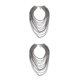 thumbnail image 2 of Qarigey Gargantilla de cadena de Metal de lujo, Maxi collar étnico, moda larga multicapa, joyería para banquete, fiesta de baile de boda Negro 2Conjunto, 2 of 6
