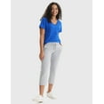 thumbnail image 4 of Hanes Women's French Terry Capri Pants with Pockets, 22" Light Steel M, 4 of 10