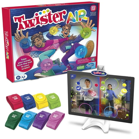 Twister Air Game | Juego de aplicación AR con bandas para la muñeca y el tobillo | Enlaces a disposi