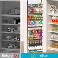 6-Tier Pantry Door Oragnizer, Over The Door Pantry Organizer Rack and ...