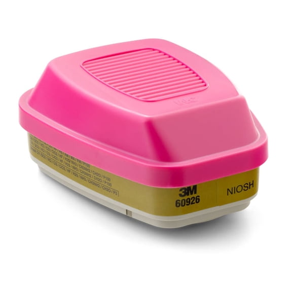 3M, MMM60926, 60926 Multi Gas/Vapor Cartridge/Filter, 2 / Pack, Yellow,Pink