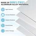 thumbnail image 3 of Uxcell 6061 T651 Aluminum Sheet Metal, 3.9" x 3.9" x 0.1" Flat Plain Aluminum Plate Covered with Single Protective Film Heat Treatable for DIY Crafting Industry(Silver, 2Pcs), 3 of 7