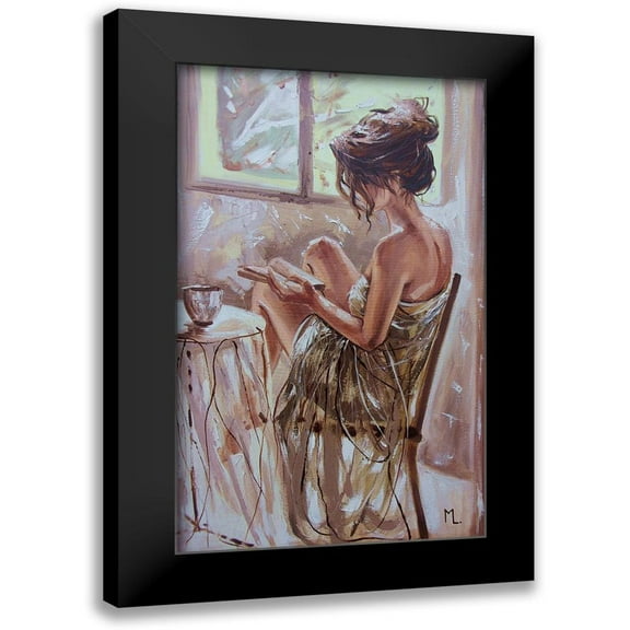 Luniak, Monika 10x14 Black Modern Framed Museum Art Print Titled - Coffee and Book