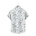 thumbnail image 6 of Fewfanhot Shirts for Men Hawaiian Valentine's Day Heart Print Button Down Short Sleeve Casual Fashion Shirt, 6 of 7