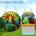 thumbnail image 2 of Colorful Parrots Macaw Couple Stained Glass Suncatcher Window Hangings Colored Handmade Glass Suncatcher Crafts Kits for Indoor Garden Christmas Decoration 16x16cm(2), 2 of 7