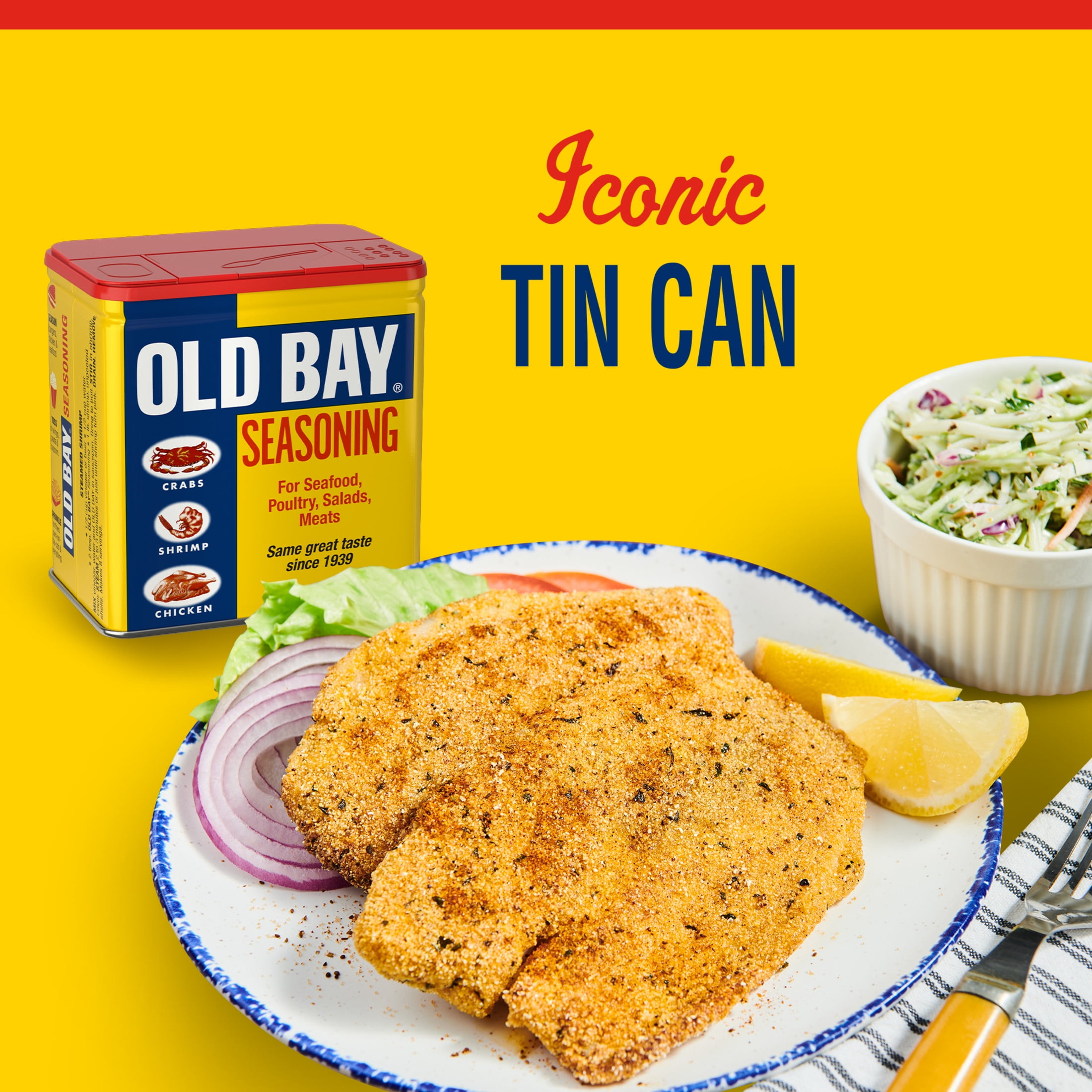 (4 pack) OLD BAY Kosher Classic Seafood Seasoning, 6.0 oz Can