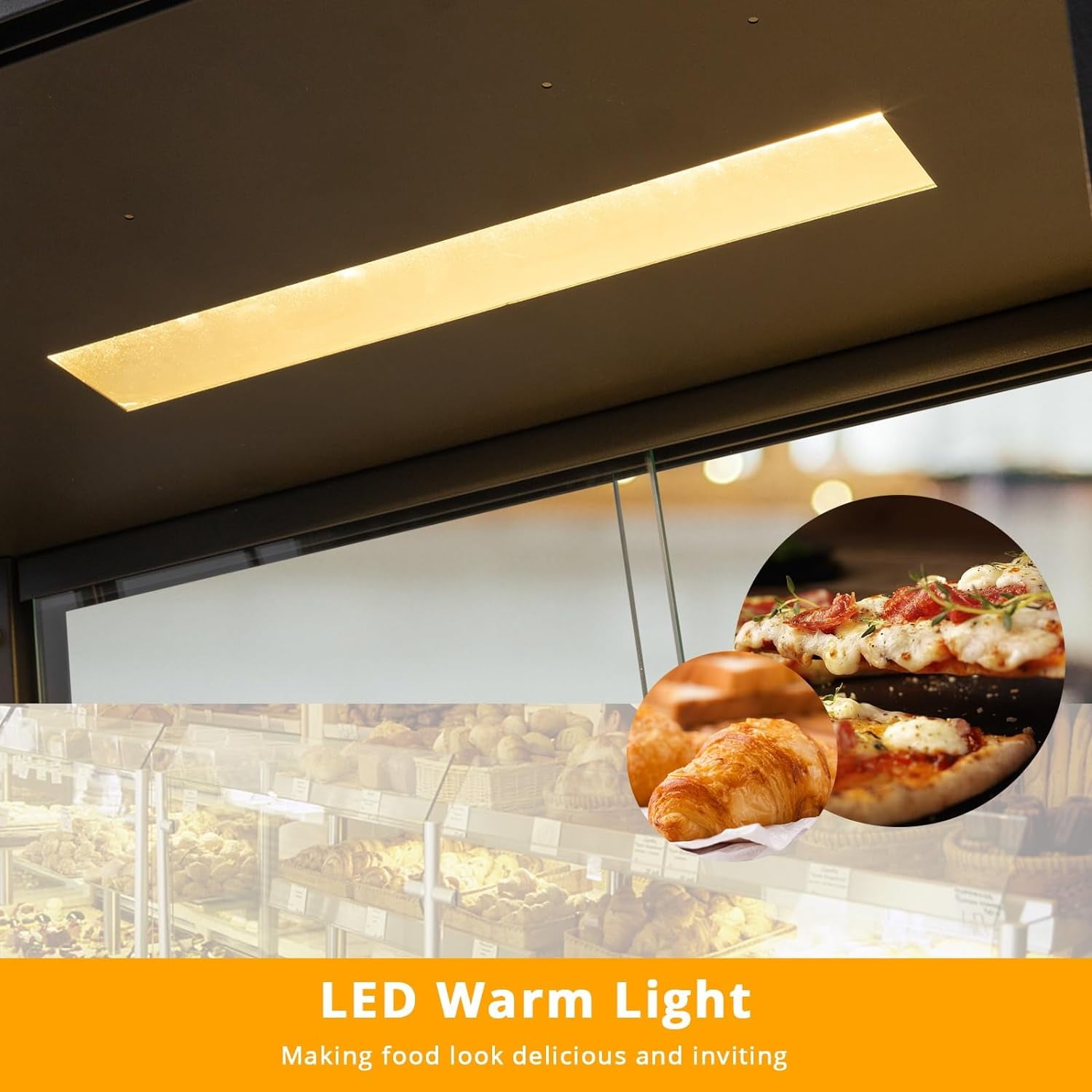 Ktaxon 15" Commercial Food Warmer Display Pizza Warmer, 3-Tier Electric Countertop Food Warmer w/LED Lighting Adjustable Removable Shelves Glass Door, Pastry Display Case for Buffet Restaurant, 1000W