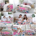 thumbnail image 5 of Cute Graffiti Bedding Duvet Cover Set Twin Size 4 Pieces LOVE Car House Abstract Modern Bedding Set with Zipper Closure, 1 Comforter Cover 68x86 Inches 1 Flat Sheet & 2 Pillow Cases, 5 of 7