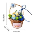 thumbnail image 3 of Crochet Sunflower Basket,Handmade Knitted Flowers Basket Decoration for Mom,Friends,Teacher Appreciation Gifts,Colorful Potted Flower Decor,Blue, 3 of 7