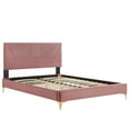 thumbnail image 5 of Modway Yasmine Channel Tufted Performance Velvet King Platform Bed in Dusty Rose, 5 of 5