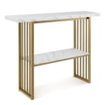 thumbnail image 5 of Mesa de Consola Costway Almacenamiento 2 Niveles Blanco y Dorado, 5 of 5