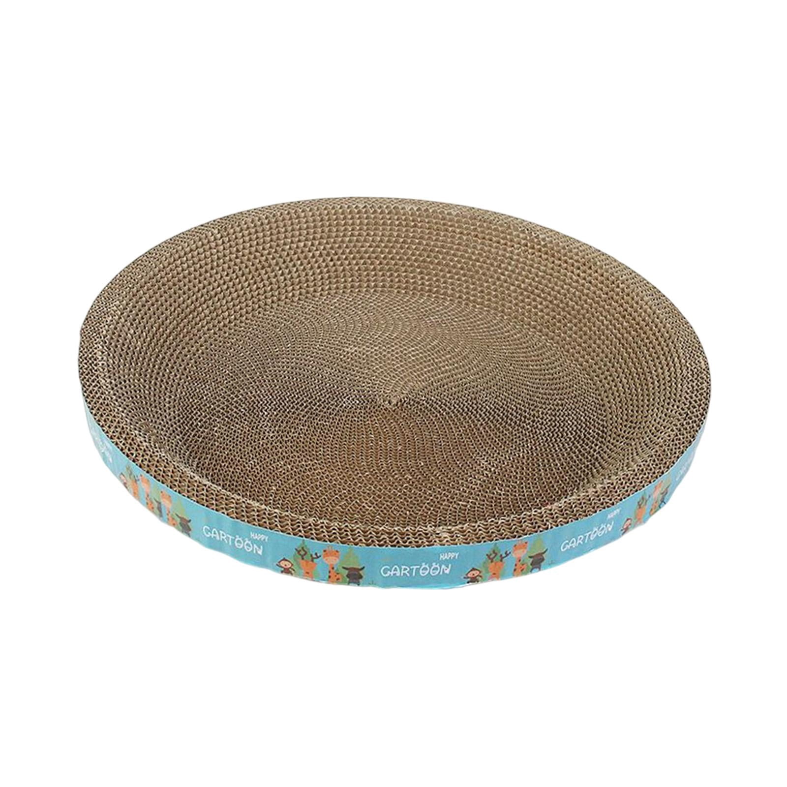 Cat Scratch Pad,Cat Scratch Pad Sleeping Bed Scratcher Bowl Nest,Cat Scratcher Cardboard Lounge Bed House Mat,Cat Scratching Board Prevents Furniture Damage,Soft Comfortable round giraffe 43cm