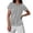 Grey, variant on Women's Crew Neck Short Sleeve Nautical Striped Slim Fit T Shirt Casual Summer Tops,XL