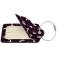 Zeuib Poodle Dog Print Luggage Tags for Suitcases ,Leather Luggage Tag
