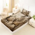 thumbnail image 4 of Castle Fairy Rustic Jungle Elk Twin Sheets 3pcs,Smooky Mountain Woodland Bedding,Taupe Brown Cream,1 Fitted Sheet, 1 Flat Sheet and 1 Pillowcase, 4 of 6