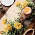 thumbnail image 3 of Spring Floral Table Runner 70 Inches, Yellow Roses Flowers Rustic Botanical Pink Bed Runner Dresser Scarves Tabletop for Indoor Outdoor Parties/Ceremony/Banquet, 13" x 70", 3 of 9