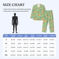 thumbnail image 4 of Xecao Cute Shiba And Pumpkins Print Pajamas Set Mens Pajamas Long Sleeve Loungewear Two-Piece Sleepwear Button-Down Pjs Set,2PJS-Small, 4 of 7