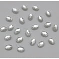 thumbnail image 6 of U8MO 100 Clear Faceted Oval Flatback Glass Crystal Rhinestone Gems 6X8mm No Hole, 6 of 8