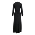 thumbnail image 4 of Sentmoon Fall Long Sleeve Dresses for Women Solid Color Crew Neck Spring Wedding Guest Dress Relaxed Fit Beach Vacation Clothes for Women, 4 of 8