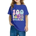 thumbnail image 1 of Fiudx Camiseta para Niños, Mezcla de Poliéster Suave, Cuello Redondo, Manga Corta, Cómoda, Informal, para Uso Diario, para Niños y Niñas, Diseño "100 Días de Clases", para Usar En Las Cuatro Estacion, 1 of 6