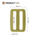 thumbnail image 2 of 16 Pack Plastic Slide Buckle, 1 1/4 inch Tri-Glide Slider, Tri-Ring Adjusters Webbing Slider for Backpack Strap Dog Collar, Khaki, 2 of 6