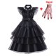 thumbnail image 4 of Disfraz negro de Halloween para niña, Vestido de Cosplay para eventos de carnaval, Vestido gótico de moda, ropa de fiesta de noche para niños, 3-12T, 4 of 5
