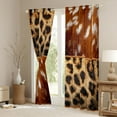 thumbnail image 3 of Feelyou Rustic Cheetah Print Black Out Curtains, Western Curtains Pack of 2 (42x63 Each), 3 of 6