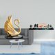 thumbnail image 2 of estatua de resina de cisne,Figuras de cisne,estatuas,decoración del hogar,fiesta de bodas,Escultura de pared,Escultura decorativa de pared con flores de metal estilo bohemio,Arte de pared, 2 of 8
