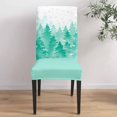 thumbnail image 5 of Chair Covers for Dining Room Set of 4,Christmas Pink Xmas Tree Forest Stretch Seat Protector Removable Washable Chairs Slipcovers for Kitchen Banquet Wedding Hotel,Golden Winter Snowflakes White, 5 of 6