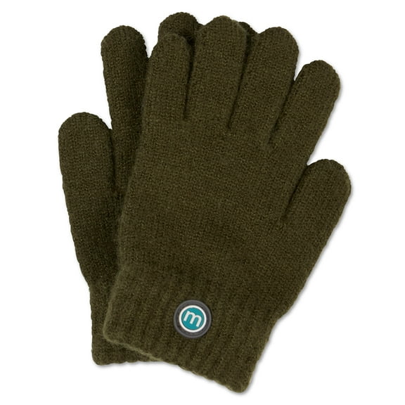 MeMoi Kids Cozy Basic Rayon-Blend Knit Gloves (L, Med Gray Heather)