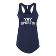 thumbnail image 2 of Wild Bobby YAY SPORTS! Sports Women Racerback Tank Top, Navy, Small, 2 of 5