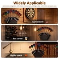 thumbnail image 6 of Threns Wooden Dart Holder for Wall Mount, Holds 9 Fully Assembled Steel or Soft Tip Darts, Heavy Duty Arrows Holders for Dartboard Game Room Bar, 6 of 11
