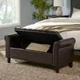 thumbnail image 3 of Miekor Furniture HAYES ARMED STORAGE BENCH BS1078, 3 of 6