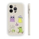 thumbnail image 1 of Elegante y moderno: cubierta de teléfono plateada multicolor de doble capa esmerilada con ilustraciones extravagantes para iPhone 15 Pro Max 14 13 12 Pro 11, 1 of 4