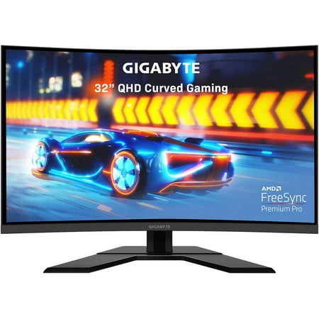 UPC: 0889523025475 | GIGABYTE 32  165Hz 2K Curved Gaming Monitor 1ms FreeSync Premium Pro  QHD 2560 x 1440  93% DCI-P3  VESA HDR400  1 x DisplayPort 1.2  2 x HDMI 2 0  2 x USB 3.0 G32QC A