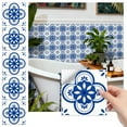 thumbnail image 7 of 24Sheets Matte PVC Tile Sticker Waterproof Peel and Stick Backsplash 7.87" x 7.87" Blue White Flowers Wall Stickers Self Adhesive Decals DIY Decor, 7 of 7