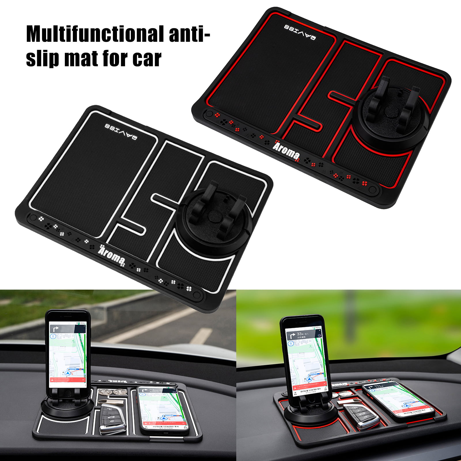 CAR Phone Holder Stands Rotatable Support Anti Slip Mobile 360 Degree Mount Dash