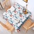 thumbnail image 2 of Floral Square Tablecloth 42x42in(107x107cm) – Waterproof Polyester Printed Table Cover, Wrinkle Resistant & Washable for Kitchen Dining Picnic Party Decor, Thanksgiving,Christmas, Spring,Flower, 2 of 6